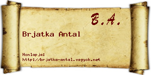 Brjatka Antal névjegykártya